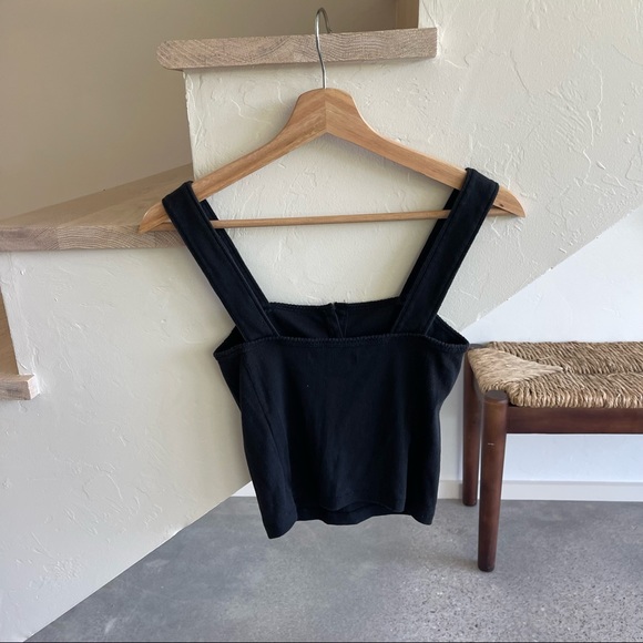 Abercrombie & Fitch Black Button Front Tank Small - Picture 2 of 3